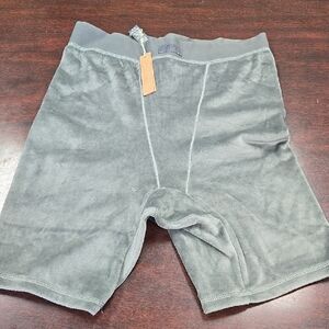 NWT SKIMS Gunmetal Grey Velvet PJ Shorts S